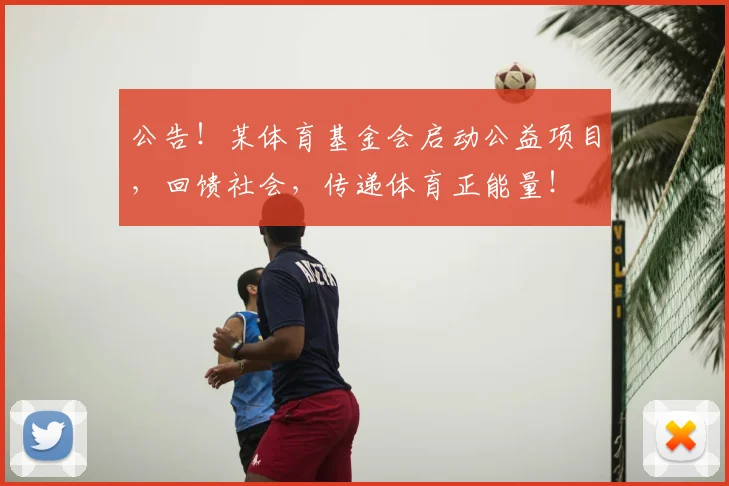 公告！某体育基金会启动公益项目，回馈社会，传递体育正能量！